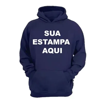 Blusa de frio moletom azul