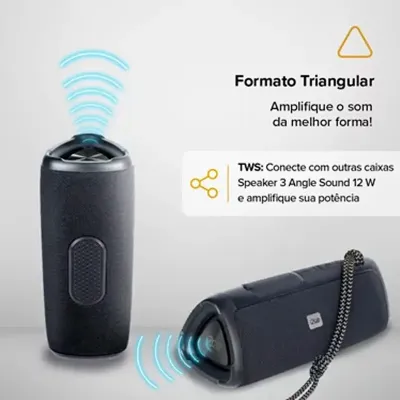 Caixa De Som Bluetooth 3 Angle Sound - 2030054