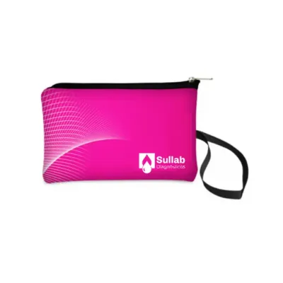 Necessaire de mão neoprene rosa personalizada