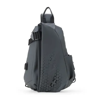 Mochila de Ombro USB Cinza