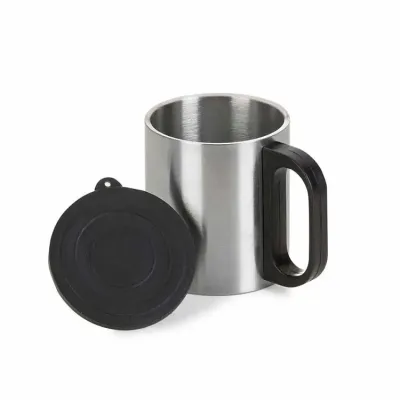 Caneca Inox 180ml - tampa aberta