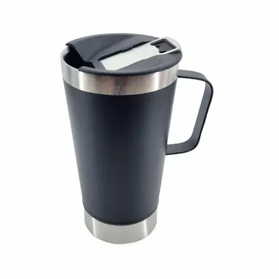 Caneca Térmica Inox com Abridor preta