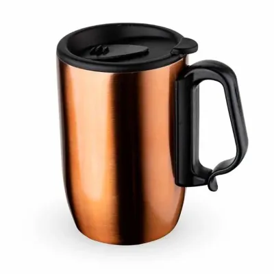 Caneca Inox Parede Dupla Cobre