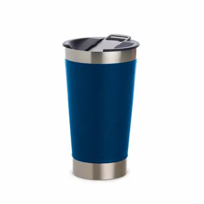 Copo Térmico 500ml com Abridor Azul