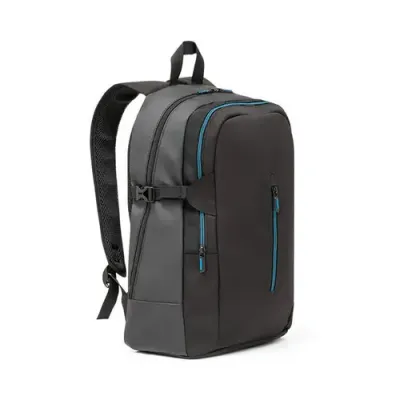 Mochila azul royal com compartimento e bolso frontal