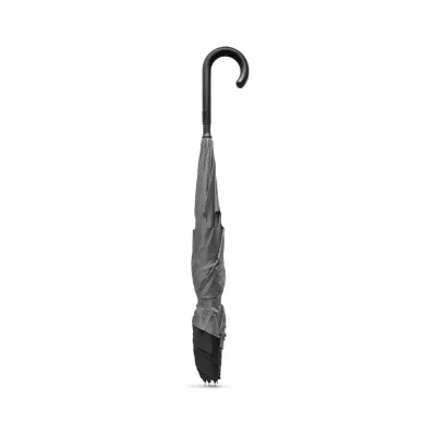 Guarda-chuva reversível com capa dupla, cabo em metal e varetas em fibra de vidro