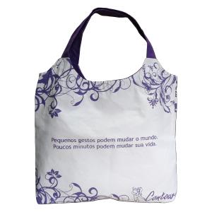 Bolsa personalizada - Medidas: 51 x 49 x 10 cm (tipo envelope - sem lateral). Fabricada em lona 100% algodão.